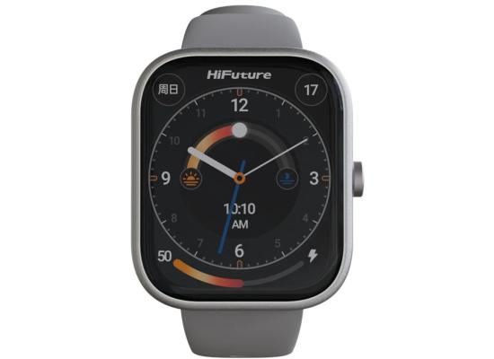HiFuture LUME Smartwatch 1.85" IPS Display, Dual-Core Processor, 100+ Sports Modes, Built-in Wireless Calling, 24/7 Health Monitoring (Heart Rate, SpO2, Sleep), Ultra-Light Weight Sleek Design, Silver Grey